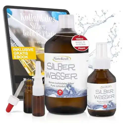 Kolloidales Silber NanoKraft 1000ml 25ppm Silberwasser