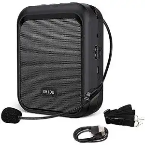 Tragbarer Sprachverstärker Shidu mit Bluetooth und Mikrofon-Headset