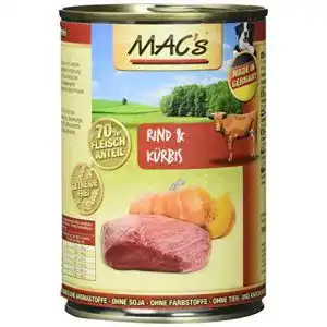 Mac’s Hundefutter Rind und Kürbis 6er Pack 6 x 400 g