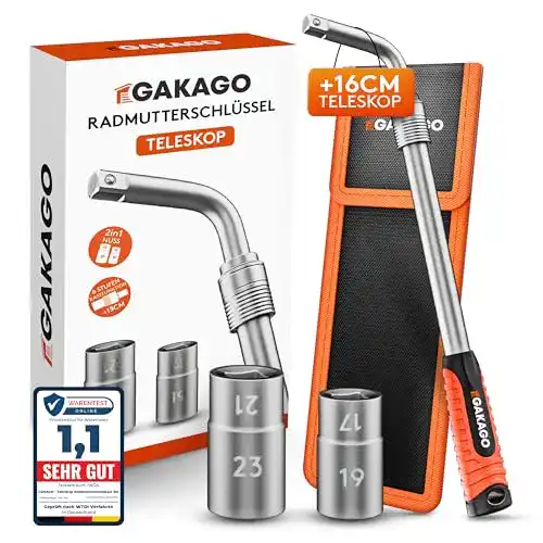 Radmutternschlüssel Gakago Teleskop Radmuttern-Schlüssel Set