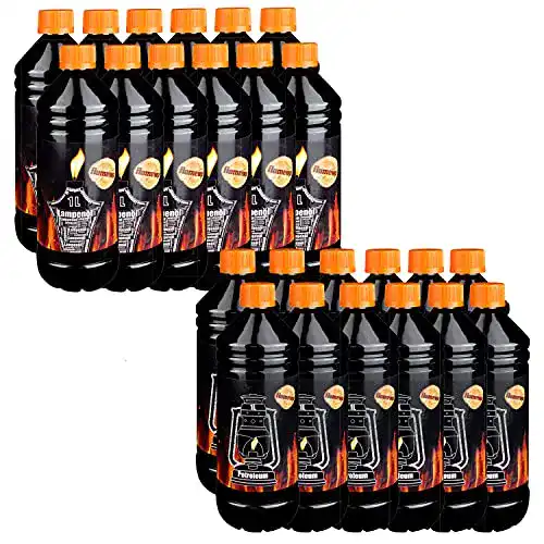 Petroleum Lampenoel Set von Flameup für Heizung und Ofen, 6-48 Liter