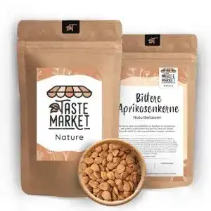 Aprikosenkerne von Taste Market, bitter, 1 kg, naturbelassen