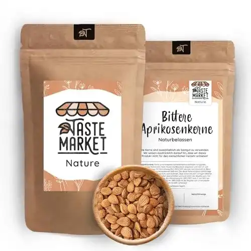 Aprikosenkerne von Taste Market, bitter, 1 kg, naturbelassen