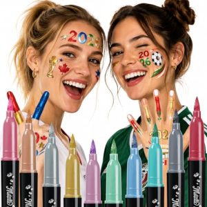 Schminkstifte Theast 10 Stück Metallic Tattoo Stifte für Kinder