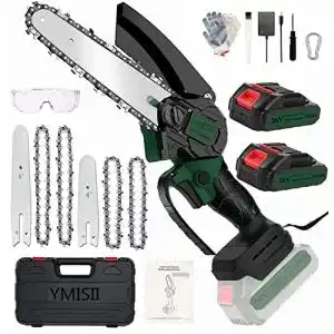 Mini Kettensäge YMISII mit Akku, 6 Zoll und 4 Zoll Schwertlängen