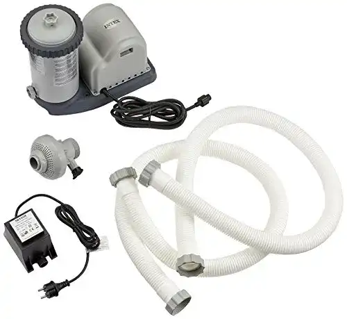 Intex 1500 GPH Cartridge Filterpumpe 12 V grau