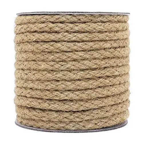 Hanfseil Tenn Well 8 mm Juteseil, 15 m geflochtenes Gartenseil