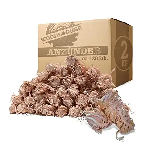 Holzwolle-Anzünder Woodlogger 2 kg für Kamin und Grill