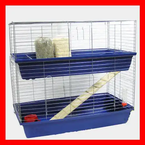 Meerschweinchenkäfig XXL 1m mit doppeltem Hasenkäfig