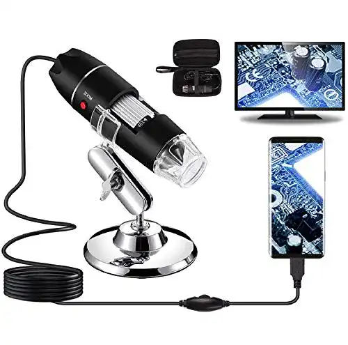 USB Mikroskop Bysameyee Digitalmikroskop 40X bis 1000X mit LED