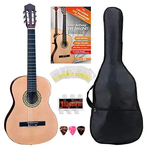 Classic Cantabile AS-861 Konzertgitarre 7/8 Starter-Set für Kinder