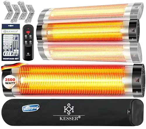 Heizstrahler mit Standfuß Kesser Infrarotstrahler 2500W