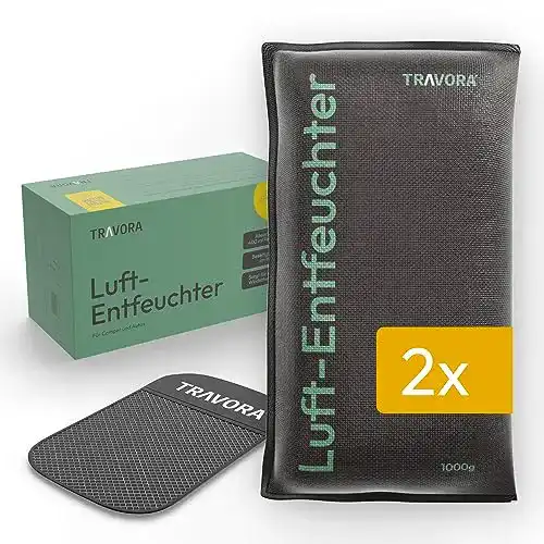 Auto Luftentfeuchter Travora Kissen 2x 1 kg für Fahrzeug