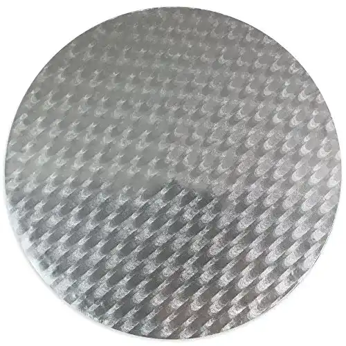 Tortenplatte PME rund 10 cm aus Kunststoff in Silber