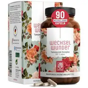 Rotklee-Kapseln mit Yamswurzel und Baldrian für die Wechseljahre