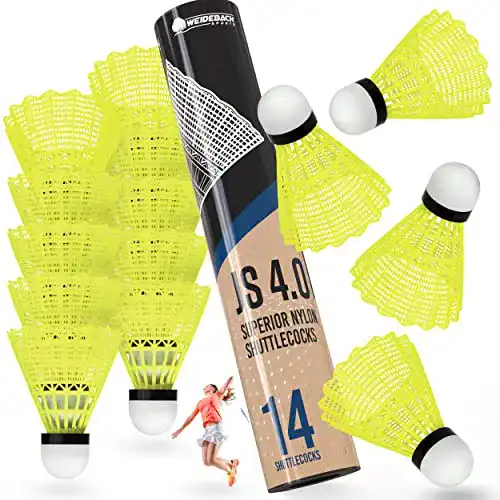 Badminton Bälle Weidebach 14er Set mit eBook für Training