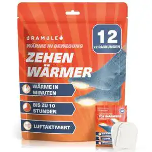 Zehenwärmer Bramble 24 Stück, natürlich luftaktiviert