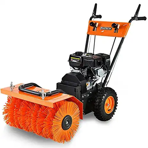 Benzin Kehrmaschine Fuxtec FX-KM196 mit Kehrbesen und 196cc Motor