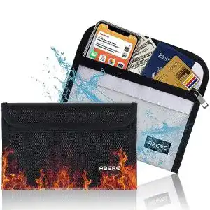 Feuerfeste Geldtasche Abere im 2er Set, 20 x 13 cm