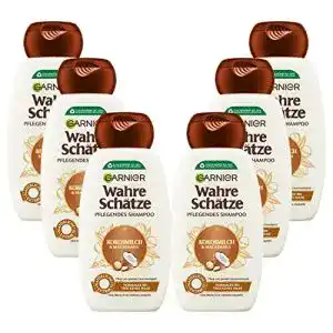 Garnier Wahre Schätze Shampoo mit Kokosmilch und Macadamia für trockenes Haar