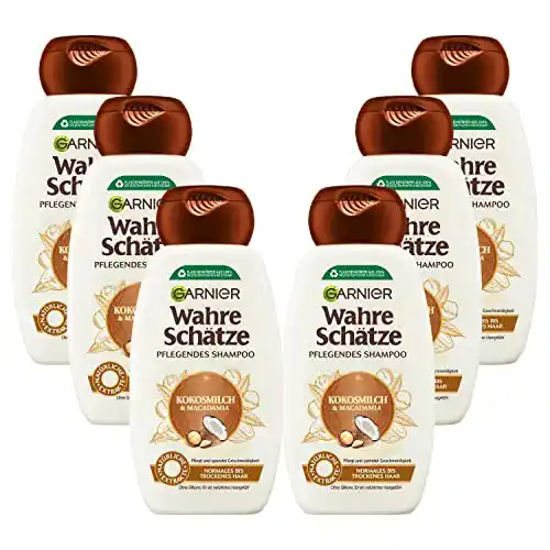 Garnier Wahre Schätze Shampoo mit Kokosmilch und Macadamia für trockenes Haar