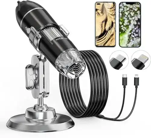 USB Mikroskop AOPICK Digital 1440P mit 10-200x Vergrößerung und Ständer