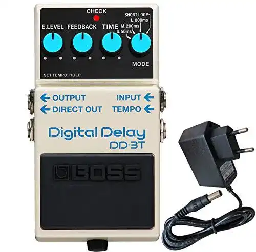 Delay-Pedal Boss DD-3T Digital-Delay Effektgerät mit 9V Netzteil