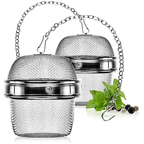 Tee-Ei com-four 2x Teesieb aus rostfreiem Edelstahl 304