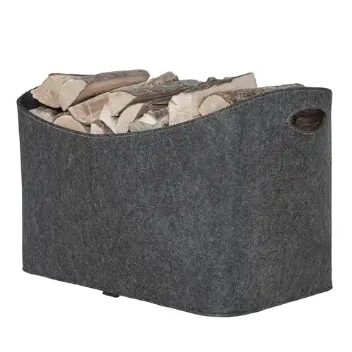 Kaminholztasche Rubberneck XXL aus Filz zur Holzlagerung