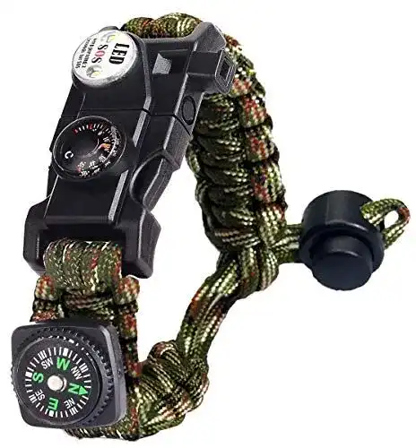 Survival-Armband Auriver Paracord Kit für Herren und Damen