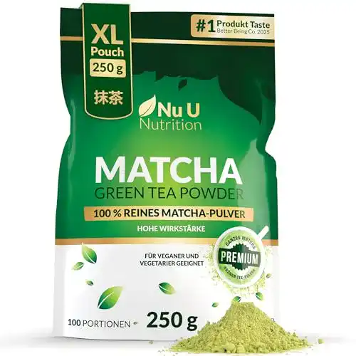 Matcha Tee Nu U Nutrition Matcha Grüntee Pulver 250g