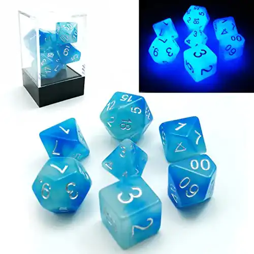 Bescon Polygonal DnD Würfel Set mit 7 Spielwürfeln