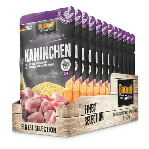 Belcando Nassfutter Frischebeutel 12x125g Kaninchen mit Hirse und Süßkartoffel
