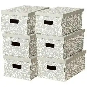 Schuhkarton Lavatelli 6er Set Aufbewahrungsboxen aus Karton