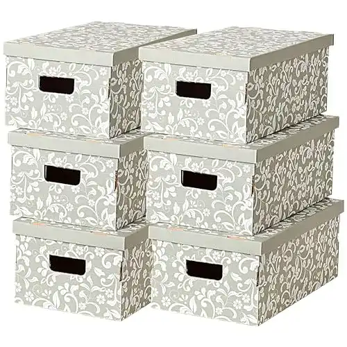 Schuhkarton Lavatelli 6er Set Aufbewahrungsboxen aus Karton