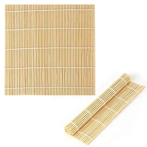 Sushimatte Luter 9×9,5 Zoll aus natürlichem Bambus für Sushi-Herstellung