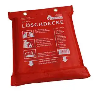 Löschdecke Exdinger Feuer 160×180 cm nach DIN EN 1869:2001 für Fettbrände