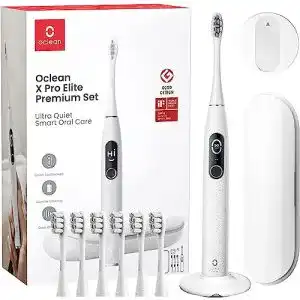 Oclean X Pro Elite elektrische Zahnbürste mit 6 Bürstenköpfen und Reiseetui
