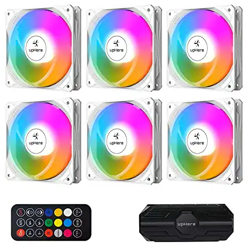 UpHere 120 mm RGB-LED Lüfter mit Fernbedienung für PC-Gehäuse