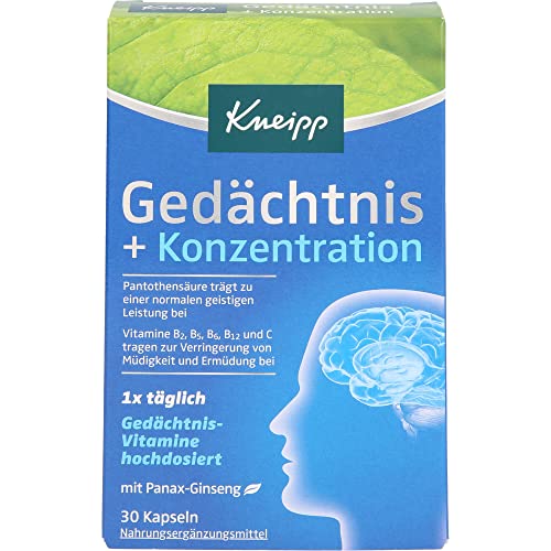 Kneipp Gedächtnis + Konzentration Tabletten, 30 Kapseln