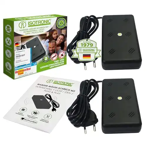 Isotronic Marderschreck 2x mit Stecker für effektive Marderabwehr