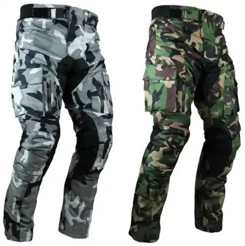 Motorradjeans Heyberry Sportliche Motorrad Hose in Camouflage Weiß Gr. XXL