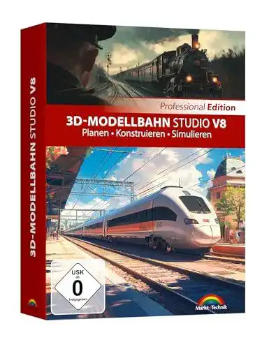 3D Modellbahn Studio V8 PRO Eisenbahn Simulator für Windows
