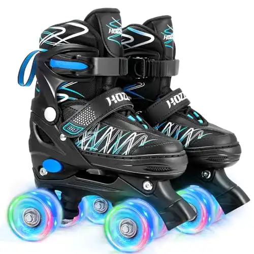 Verstellbare Quad Rollschuhe für Kinder in 4 Größen von Hozzen