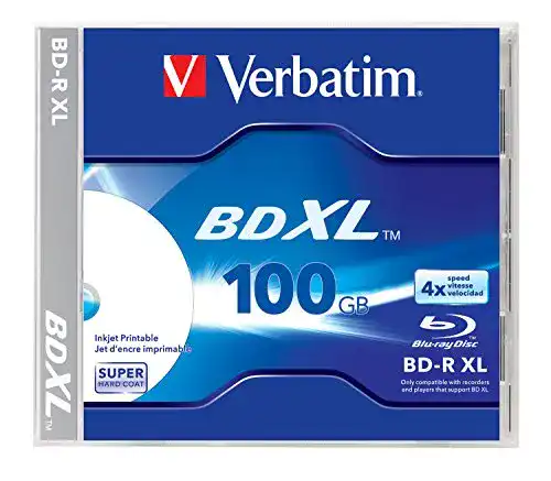 Blu-ray-Rohling Verbatim BD-R XL 100GB Single Pack 4X