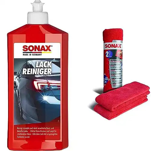Sonax Lackreiniger und Microfaser-Tücher 500 ml für Lackpflege