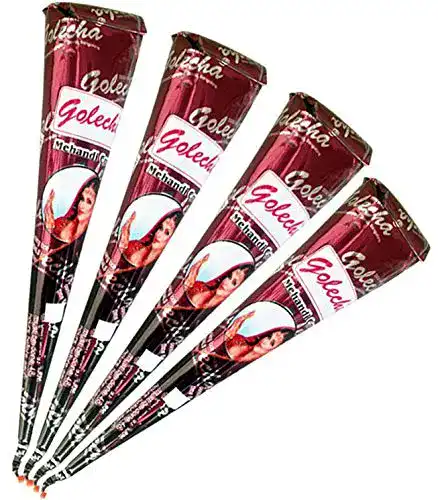 Golecha Henna Paste Cones für temporäre Fake Freckles 4x100g