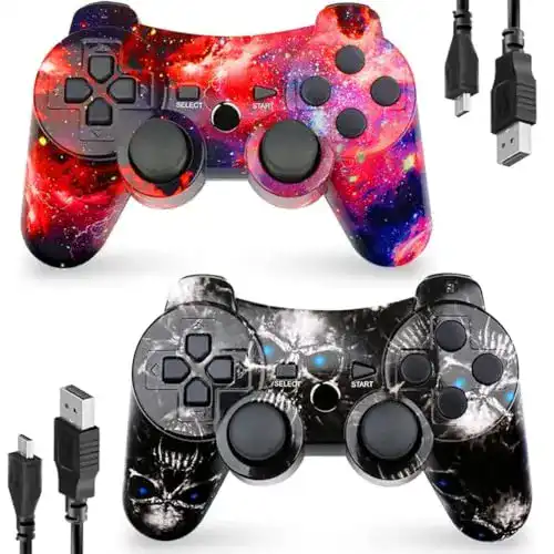 Chengdao PS3 Controller 2er-Pack mit Ladegerät