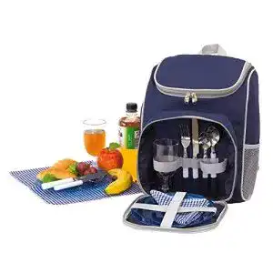 Picknick-Rucksack für 2 Personen mit Zubehör und Kühlfunktion