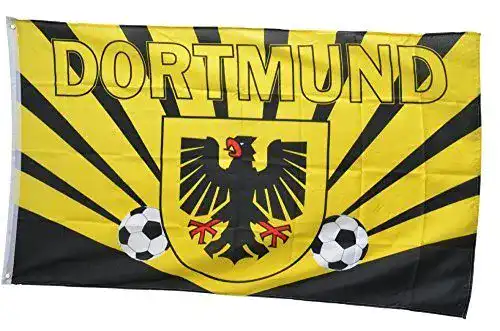 BVB Fahne Flaggenfritze Fanflagge Dortmund Strahlen Design